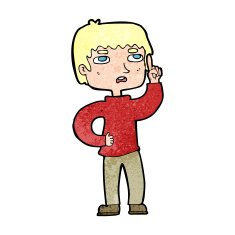 cartoon boy with question N28