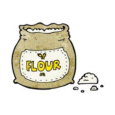 cartoon bag of flour N43