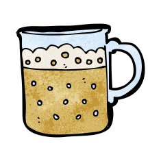 cartoon mug of beer N35