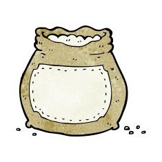 cartoon bag of flour N44