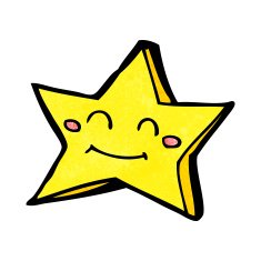 cartoon happy star character N22
