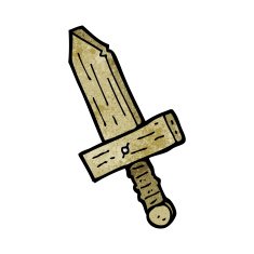 cartoon wooden sword N14