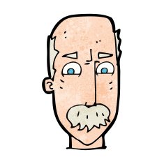 cartoon annnoyed old man N11