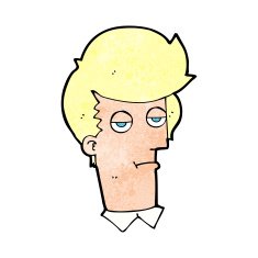 cartoon bored man N44