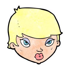 cartoon unimpressed woman N11