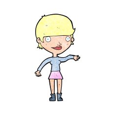 cartoon happy woman N332