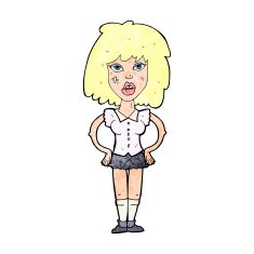 cartoon woman been in fight N12