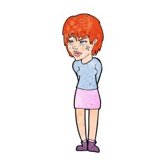 cartoon woman with plaster on face N24