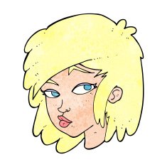 cartoon curious woman N76
