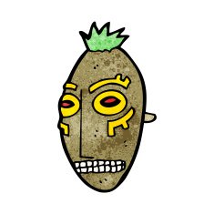 cartoon tribal mask N11