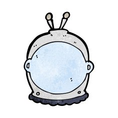 Cartoon Space Helmet N14