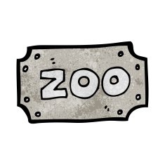 Cartoon Zoo Sign N21