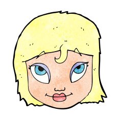 Cartoon Woman Smiling N13