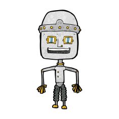 Funny Cartoon Robot N66
