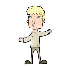 cartoon curious man N88