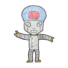 Funny Cartoon Robot N67