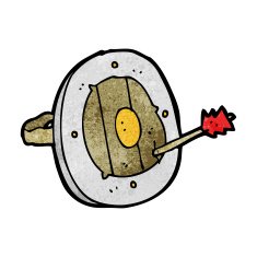 cartoon shield with arrow N12