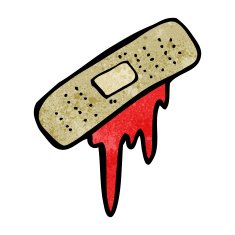 cartoon bloody plaster N9