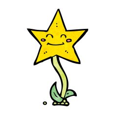 cartoon star flower N12