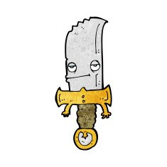 knife cartoon character N13