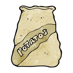 cartoon sack of potatos N4