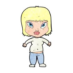 cartoon overweight woman N12