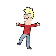 cartoon happy man N607