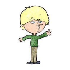 cartoon worried man reaching N24