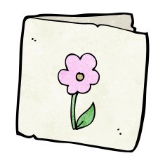 cartoon flower greeting card N12