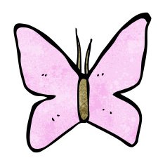 cartoon butterfly symbol N27
