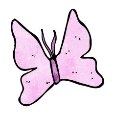 cartoon butterfly symbol N28