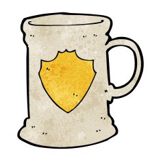 cartoon old tankard N11