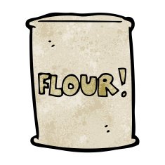 cartoon bag of flour N45