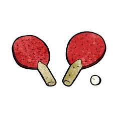 cartoon table tennis bats N12