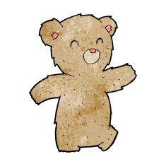 cartoon teddy bear N354