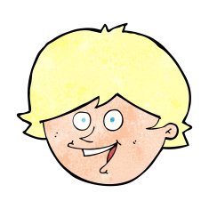 cartoon happy boy face N57