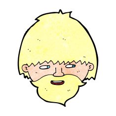 cartoon bearded man N72