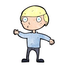 cartoon waving man N90