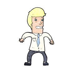 cartoon nervous businessman N12