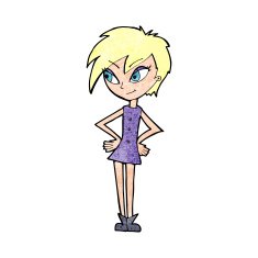 Cartoon Girl With Hands On Hips N24