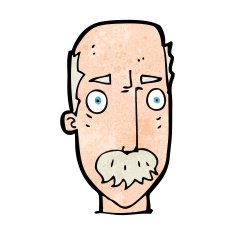 cartoon annoyed old man N81