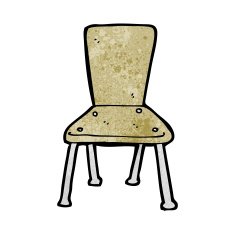 cartoon old school chair N12