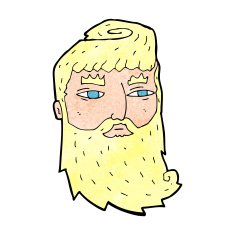 cartoon bearded man N73