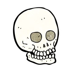 Cartoon Skull N110