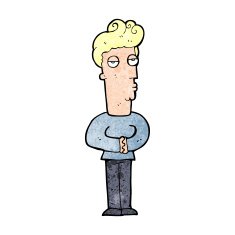 cartoon arrogant man N14