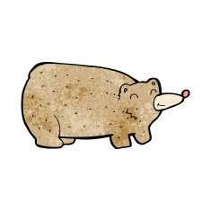funny cartoon bear N82