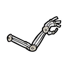 Cartoon Robot Arm N37