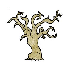 cartoon winter tree N13