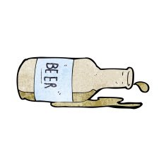 Cartoon Spilled Beer N28