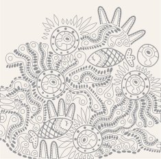 vector hand-drawn abstract design ethnic backdrop N3